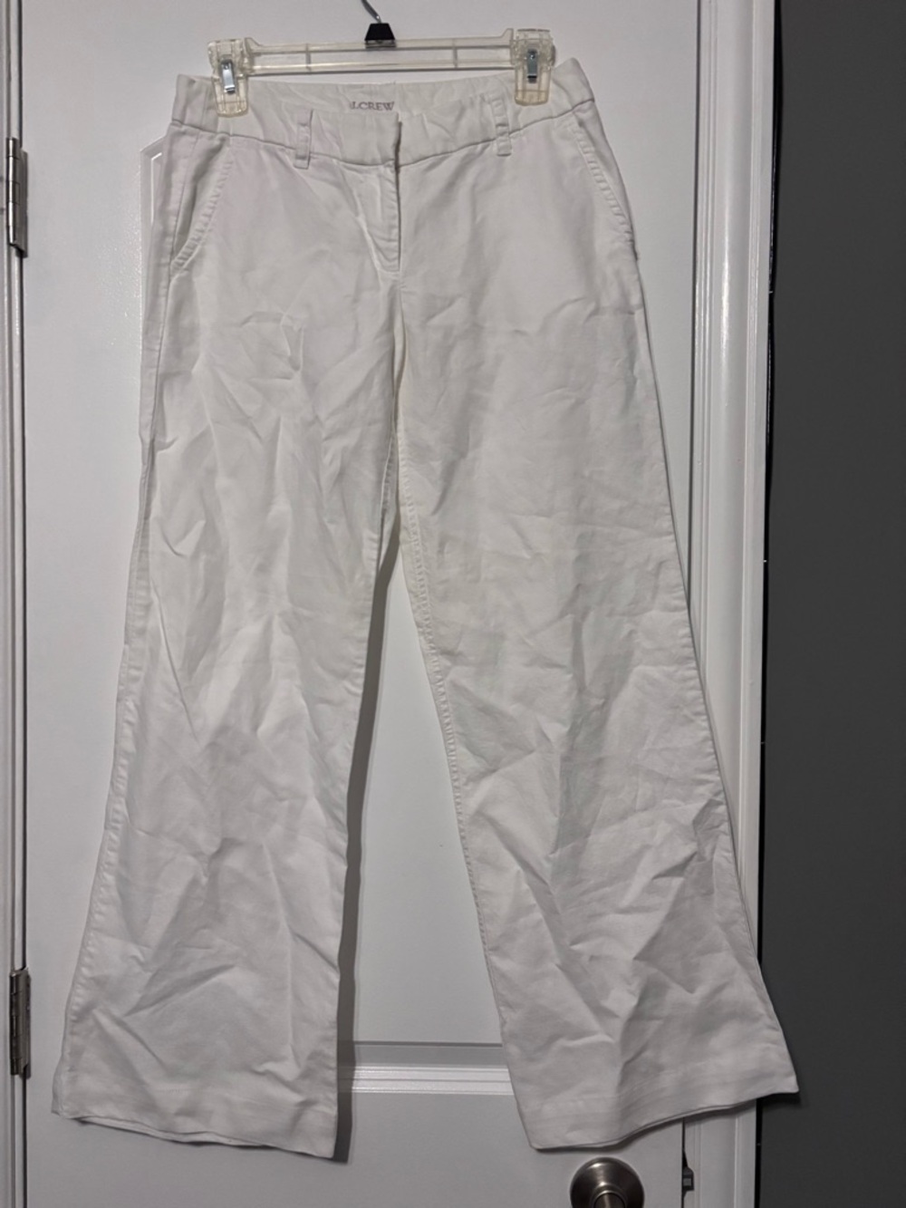 J. Crew White Womens Wide-Leg Jeans City Fit Size 0
